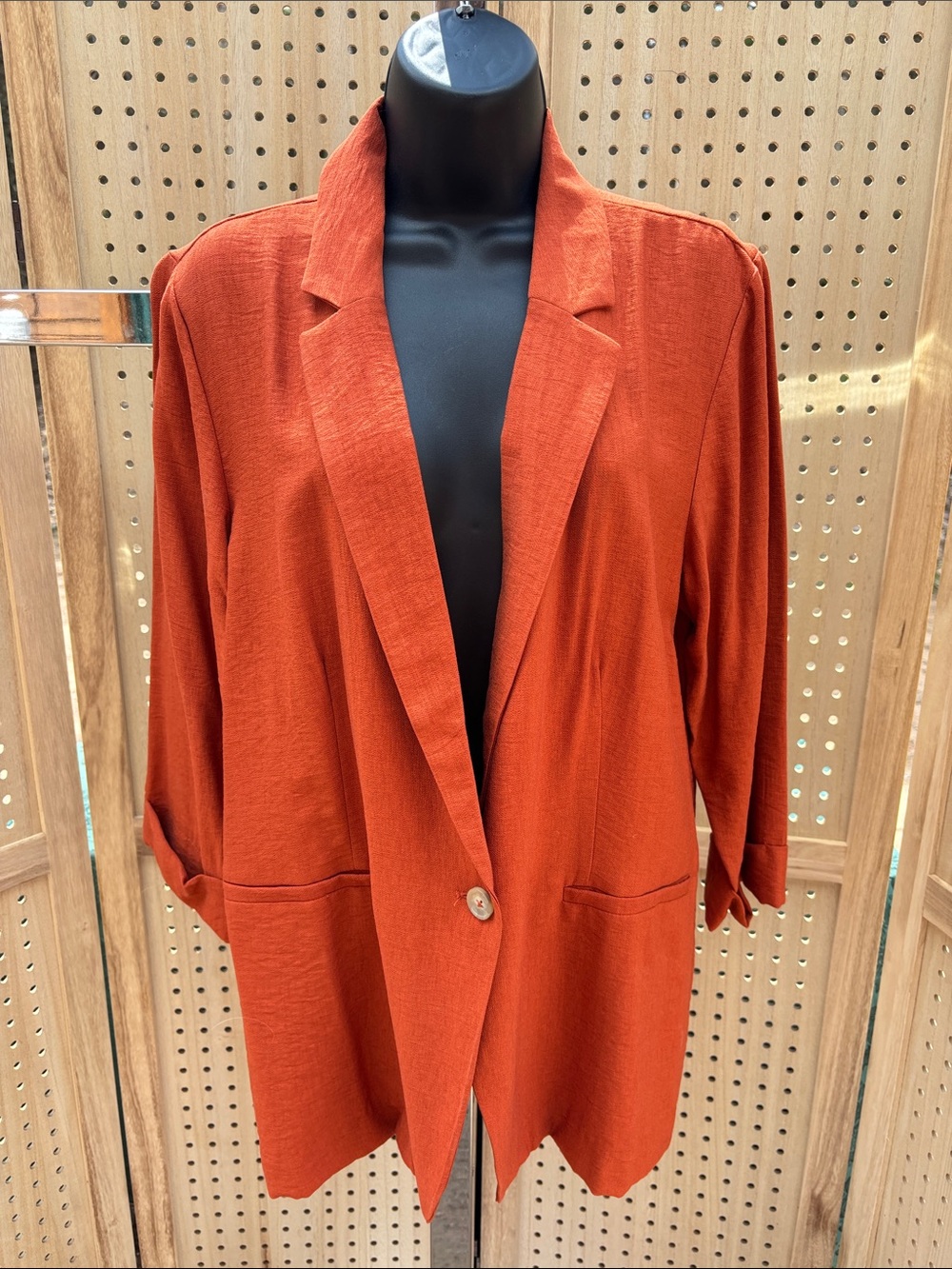 Maurices Burnt Orange Single-Button Blazer